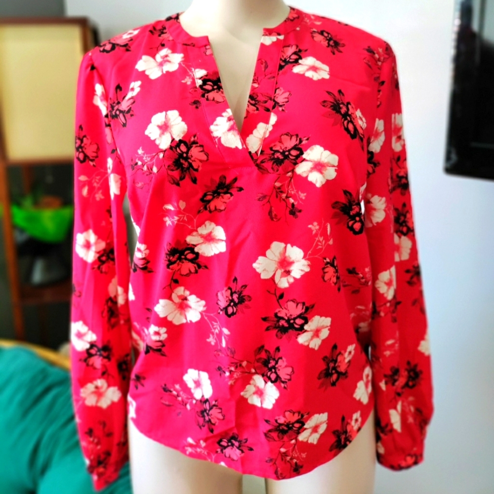 A New Day flower blouse